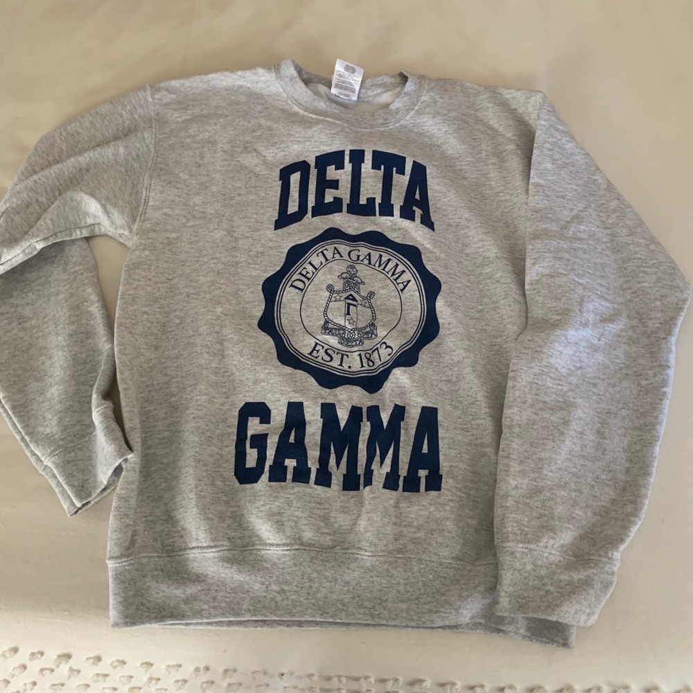 Delta gamma crest crew neck